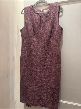 Calvin Klein Rose Tweed Sheath Dress